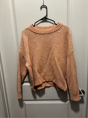 aerie Chunky Knit Scoop Neck Sweater - Peach